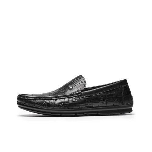 TRUMPPIPE Men's Casual Shoes Men Low-Top Black