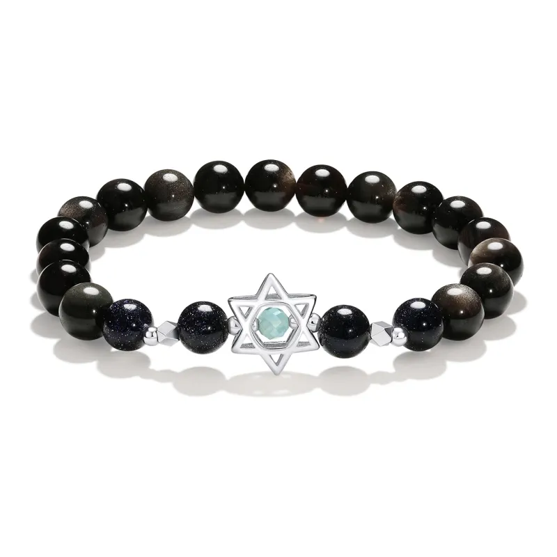 LEONAJ Obsidian Bracelets Unisex-1