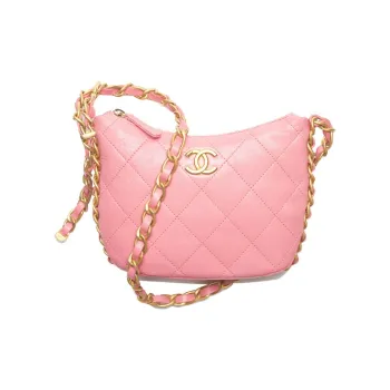 CHANEL Polished Lambskin Chihuahua Bag Crossbody Bag Shoulder Bag Women's Coral Pink