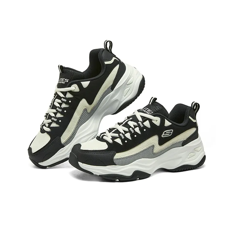 Skechers D'Lites 4.0 Shoes 'Black Beige Green'-3