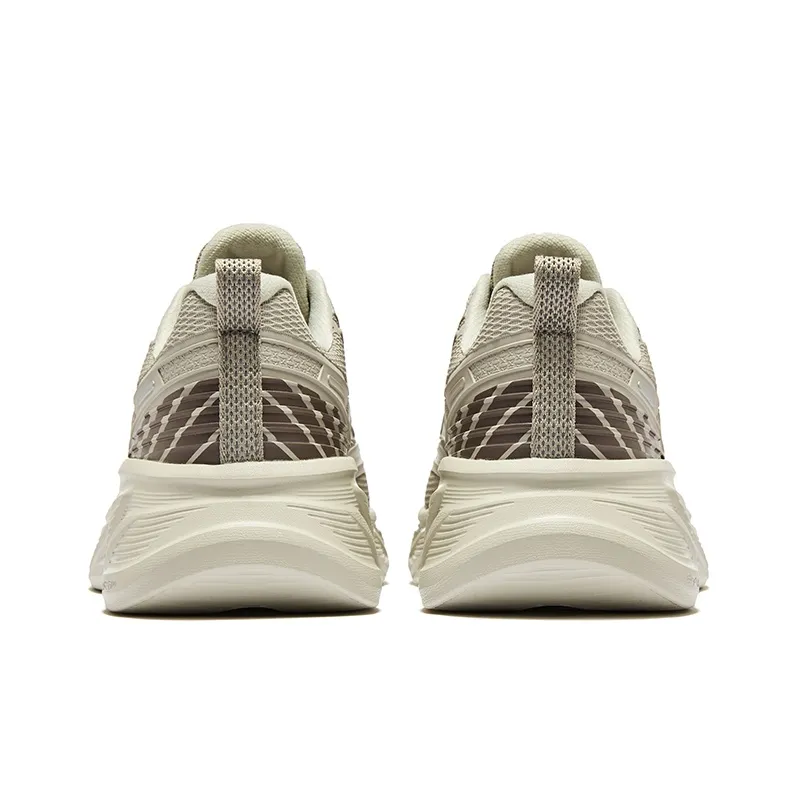 Erke Pursuing Clouds Cushioning Anti-Slip And Wear-Resistant Low-Top Running Shoes Men's Beige-3