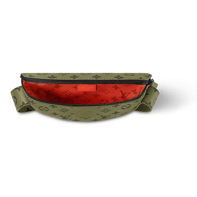 LOUIS VUITTON Monogram Canvas Bag, Shoulder Bag, Crossbody Bag Regular Men's Khaki Green/Vermilion-3