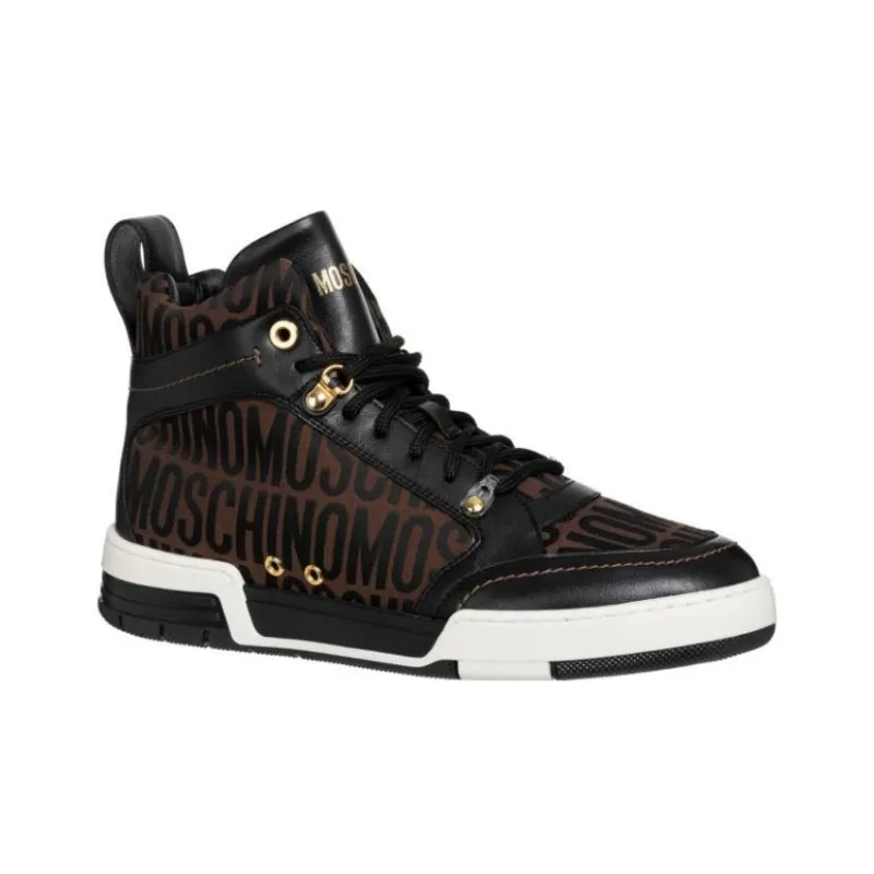 MOSCHINO Logo-print Low-top Sneakers-3