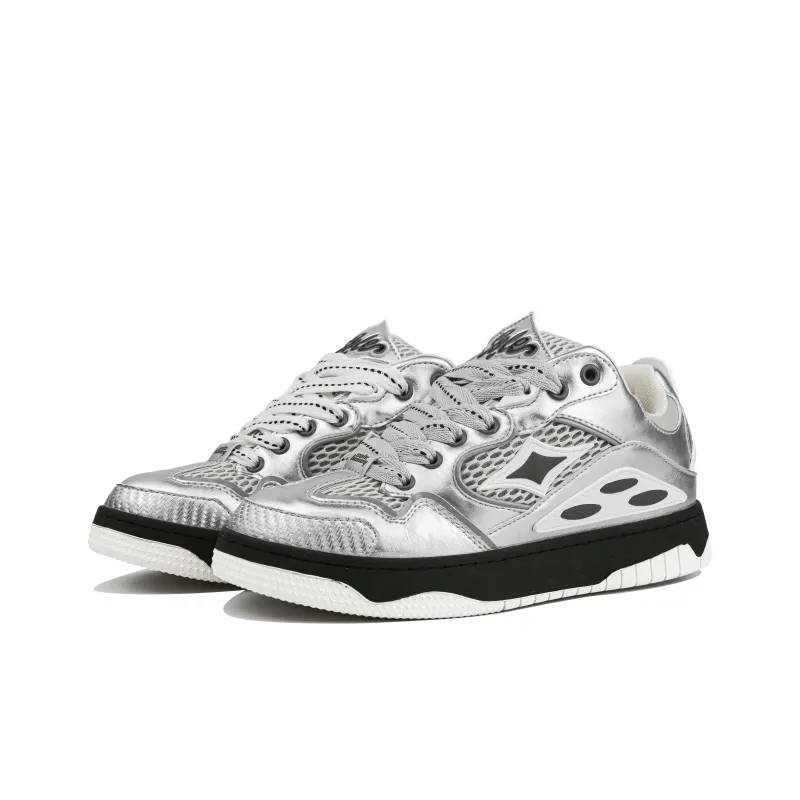 Sole Honey Xingji Series Medication Shoes Anti-Slip Wear-Resistant Low-Top Skateboard Shoes Unisex Silver-3