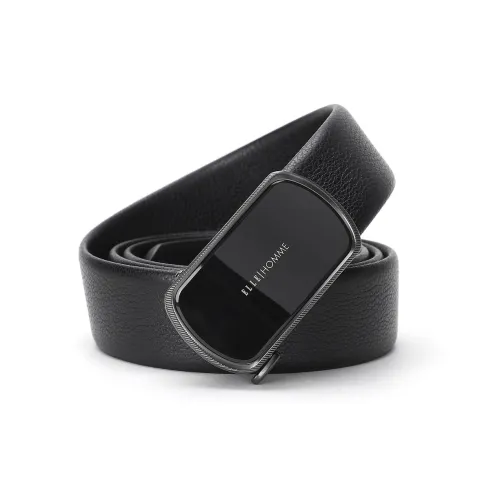 ELLE HOMME Automatic Buckle Cow Leather Belts Men's Width 3.55cm