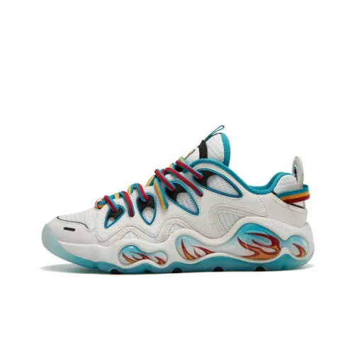 Mitchell Ness X FILA FUSION VERTICAL X MN Vintage Basketball Shoes Men Low-Top White/Blue/Red