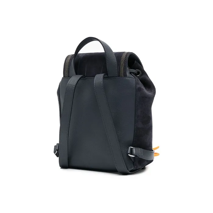 Brunello Cucinelli Calfskin Combo Suede Backpack Regular Women's Midnight Blue-1