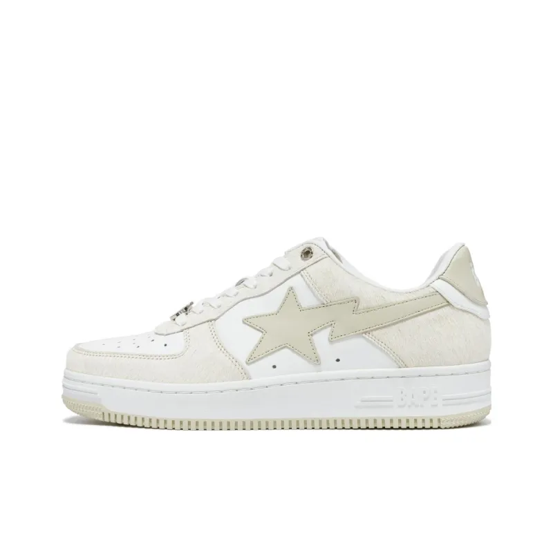 A BATHING APE Bape Sta Beige Calf Hair - POIZON