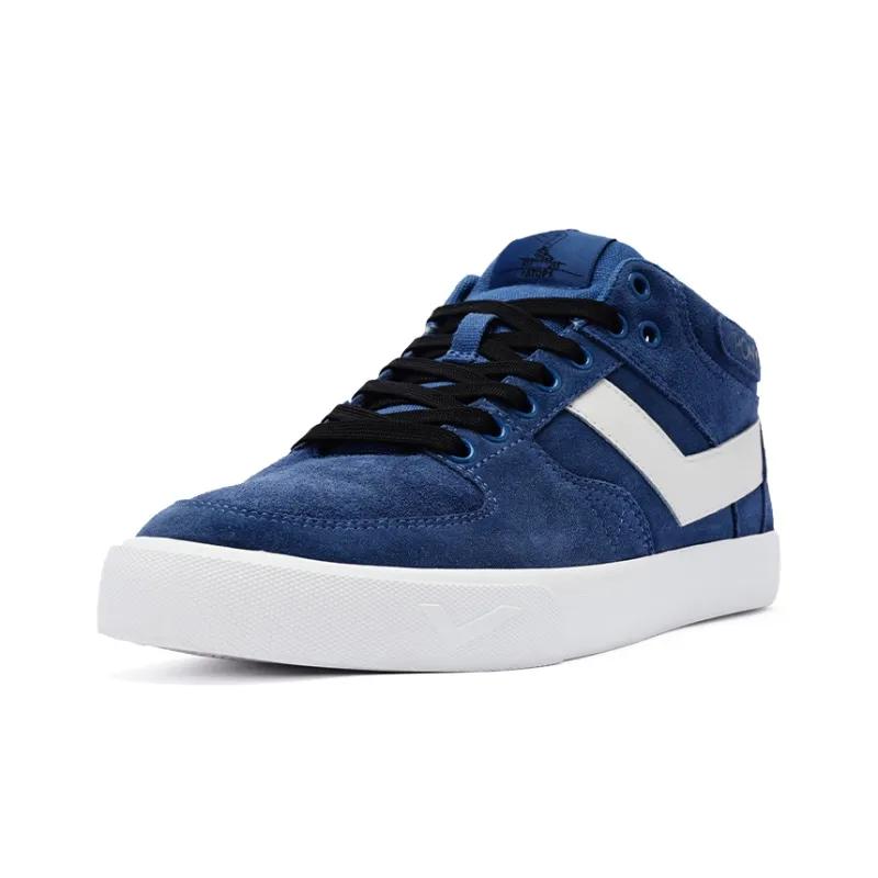 PONY Atop Coverage Slip Resistant Cushioning Abrasion Resistant Breathable Low Top Skateboard Shoes Men's Deep Sea Blue-2