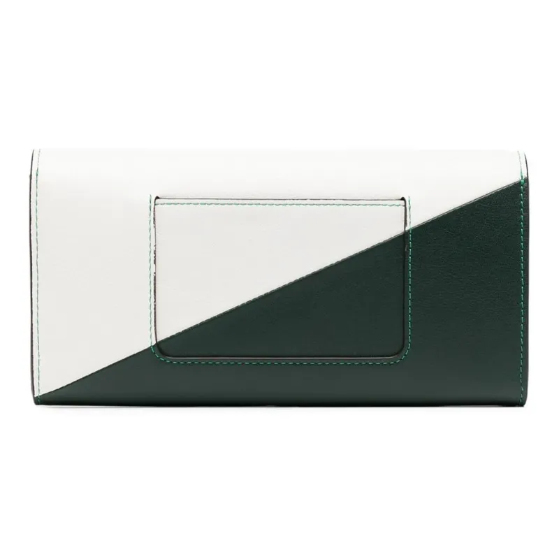 Mulberry Leather Wallet Women's Black/White/Green-1