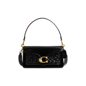 COACH Tabby Patent Leather God Of Wine Bag, Handbag, Shoulder Bag Medium Size Women's Black