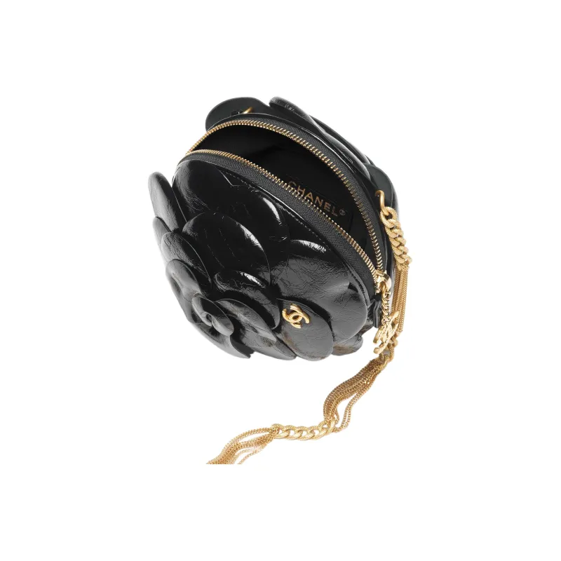CHANEL Calfskin Evening Bag, Clutch, Shoulder Bag Women's Black-3