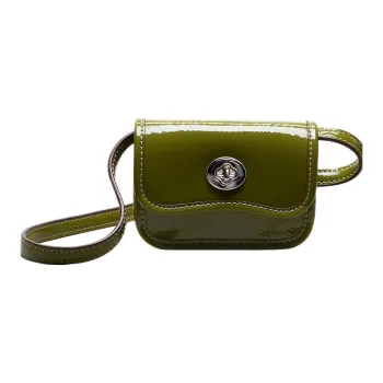 Coachtopia Patent Leather Shoulder Bag, Crossbody Bag, Wallet Mini Women's Olive Green