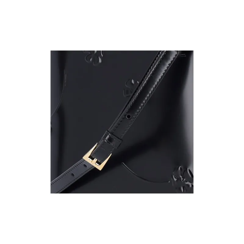 PRADA Leather Tote Bag, Shopping Bag, Shoulder Bag, Crossbody Bag, Handbag Mini Women's Black-4