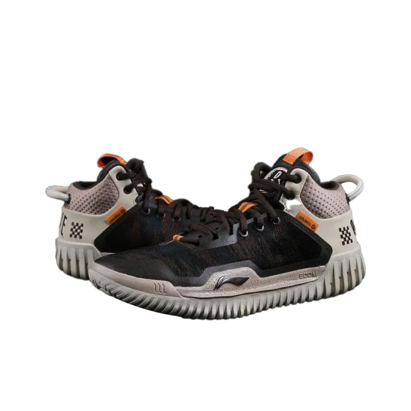 LiNing Badfive 3 Cushioning Wear Resistant Mid Top Basketball Shoes Men's Umber-3