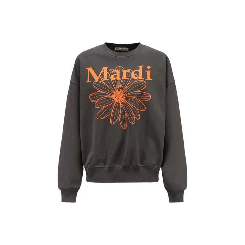 MARDI MERCREDI Sweatshirts Unisex Enamel Grey Mango Orange - POIZON