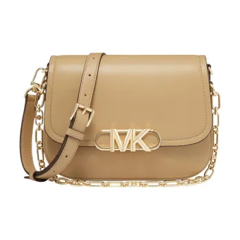 MICHAEL KORS PARKER Cow Leather Handbag, Shoulder Bag, Crossbody Bag Medium Size Women's Camel