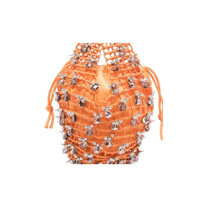 Lanvin Bead Embellished Drawstring Tote Bag-4