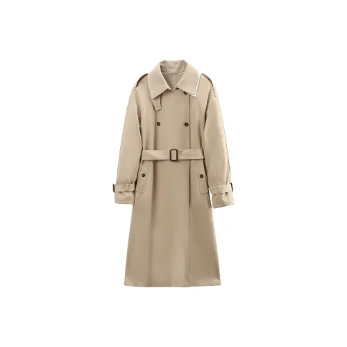 A paradise for awakening Trench Coats Women's Khaki