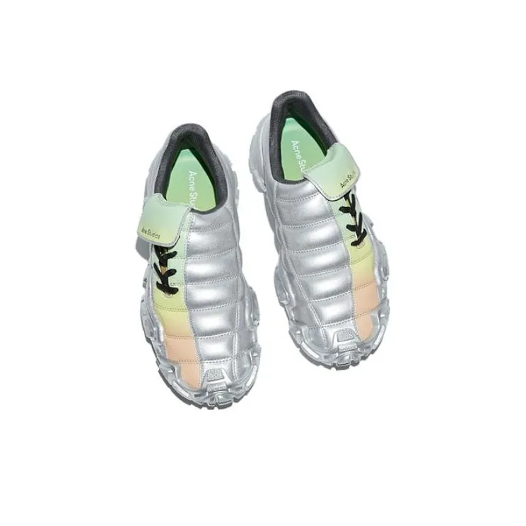 Acne Studios Wear Resistant Low Top Casual Shoes Women's Gray Green-2