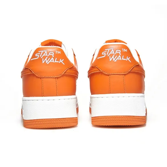 Starwalk Soldier Warm Anti-Slip And Wear-Resistant Breathable Low-Top Skateboard Shoes Unisex White Orange-4