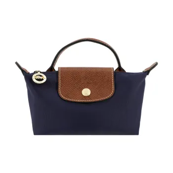 LONGCHAMP Le Pliage Canvas Canvas Bag Makeup Bag Dumpling Bag Handheld Handbag Mini Women's Navy