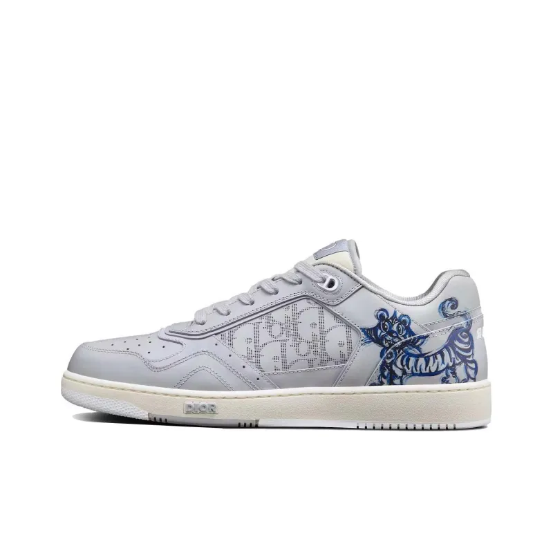 DIOR B27 Kenny Scharf Low Top Blue Tiger Print-0