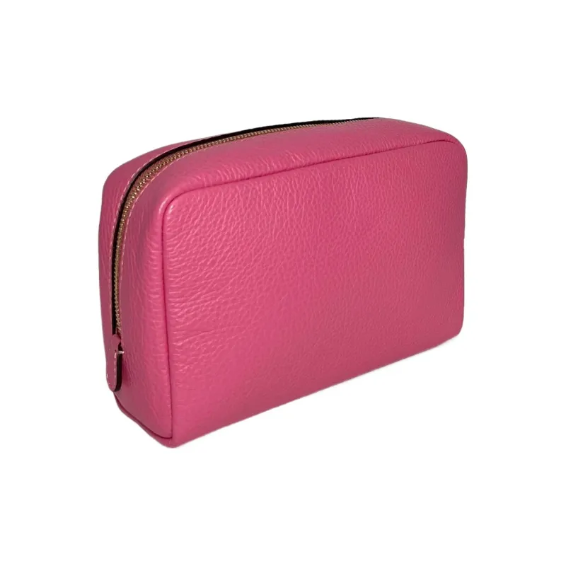 COACH Dempsey Pebbled Leather Makeup Bags Clutches Small Size Women's Red-4