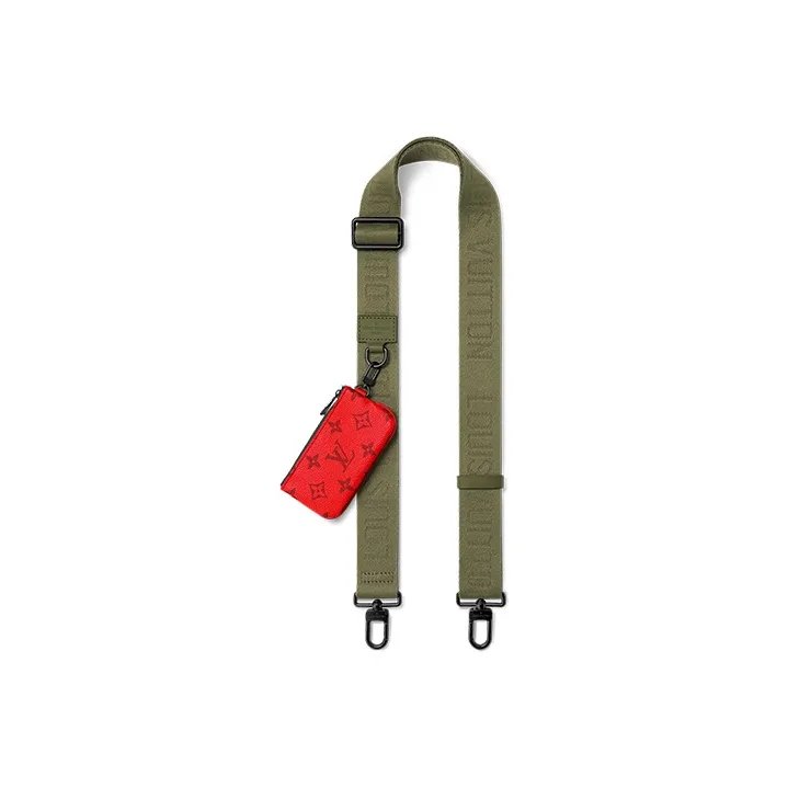 LOUIS VUITTON Trio Canvas Canvas Bag Messenger Bag Shoulder Bag Crossbody Bag Regular Men's Khaki Green/Vermilion-4