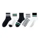5 Pack (Double White Stripe+3-Stripes+Black+Multiple Stripes+Black Green Double Stripe)