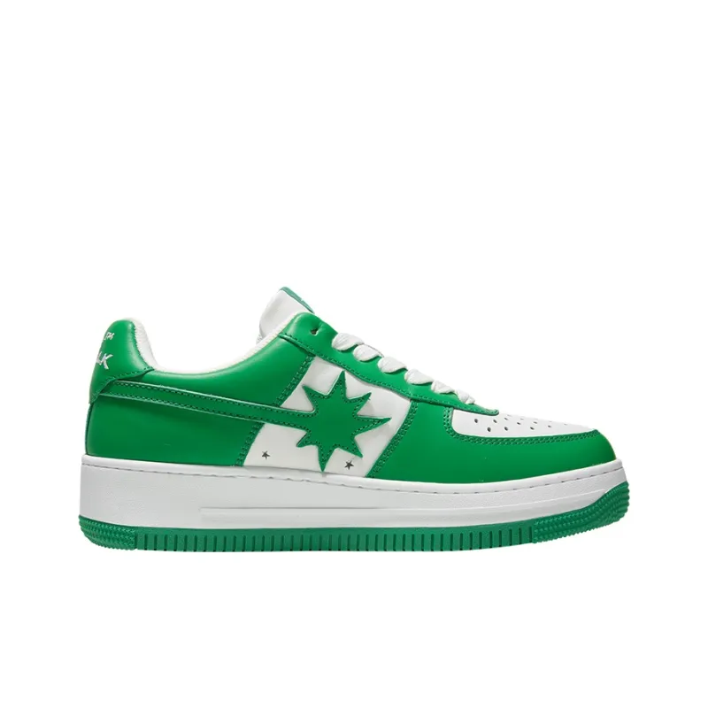Starwalk Soldier Warm Slip-Resistant Cushioning Low-Top Skateboard Shoes Unisex White Green-1