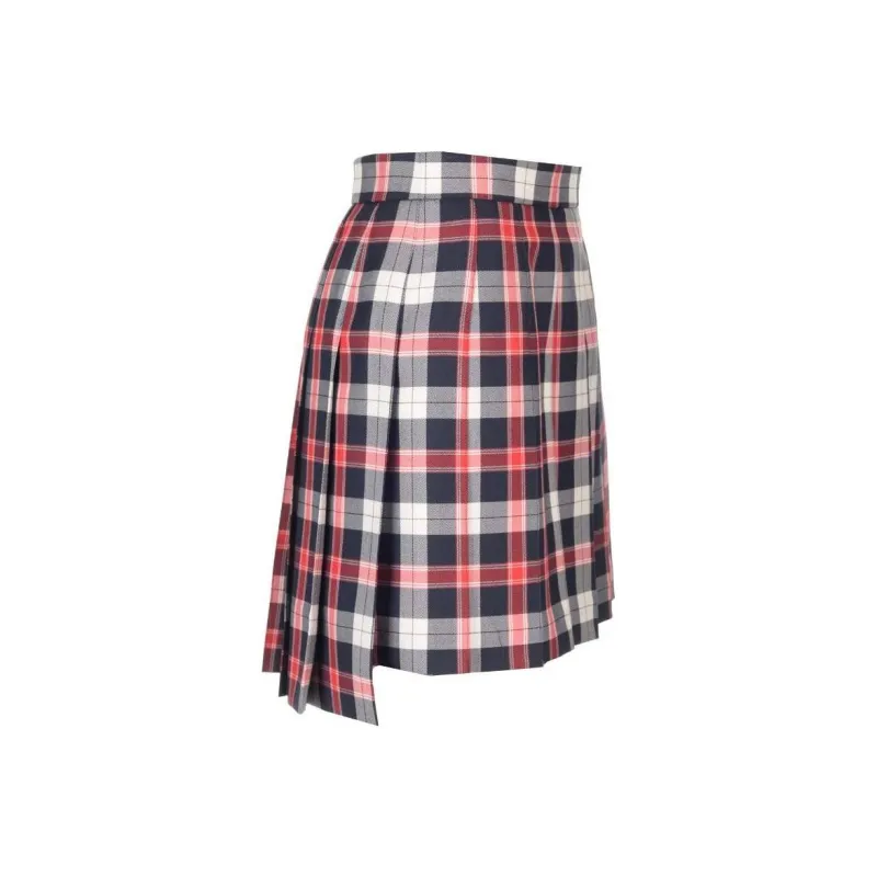 THOM BROWNE Checkered Pleated Mini Skirt-2