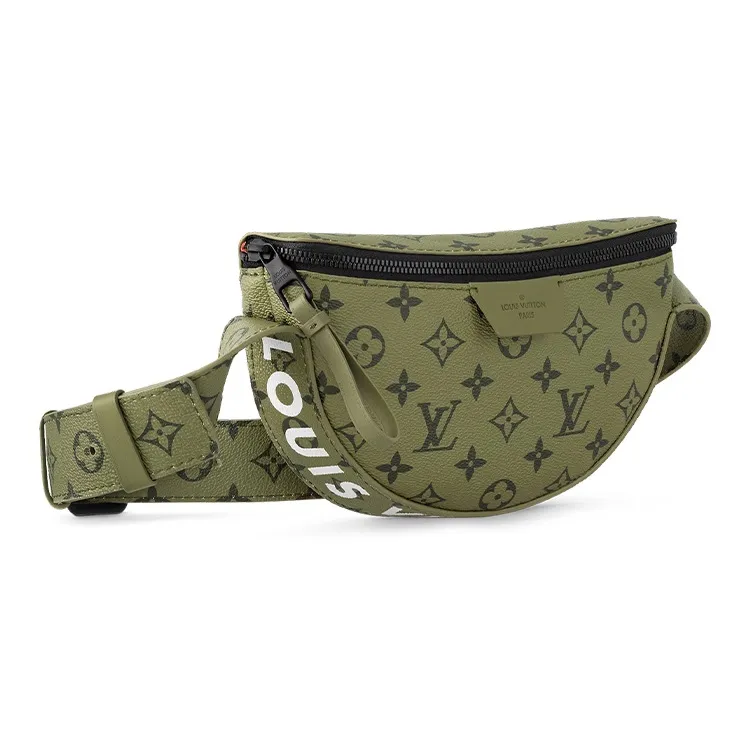 LOUIS VUITTON Monogram Canvas Bag, Shoulder Bag, Crossbody Bag Regular Men's Khaki Green/Vermilion-1