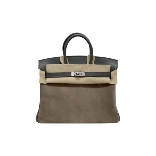 HERMES Birkin Ostrich Leather Birkin Bag Handbags Womens 37 Gold Gold Brown