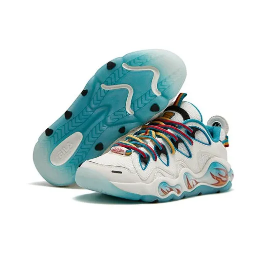 FILA FUSION X Mitchell & Ness Bank Vertical Sneakers 'White Blue' Women's-4