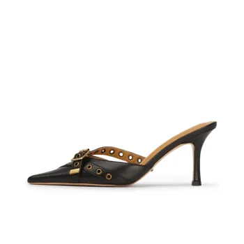 Tony Bianco Wrap-toe Slippers 8cm Women's Black