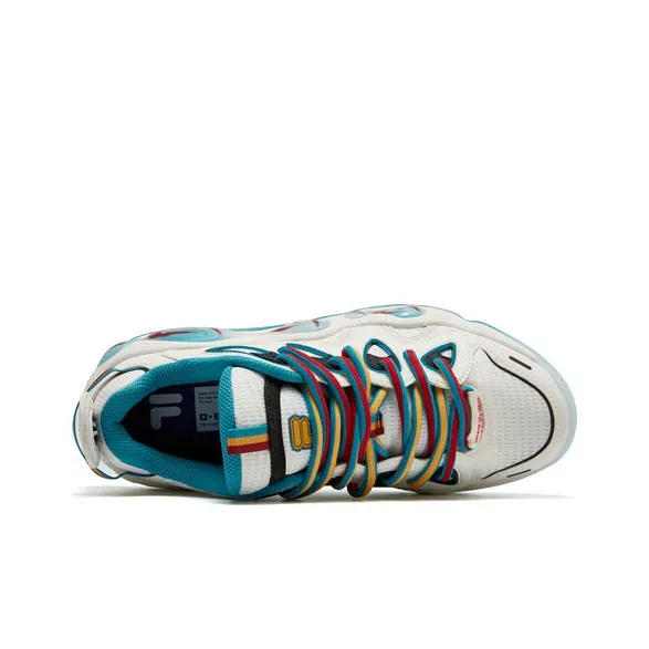 FILA FUSION X Mitchell & Ness Bank Vertical Sneakers 'White Blue' Women's-3