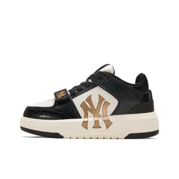 MLB Chunky Liner Wear Resistant Mid Top Skateboard Shoes Unisex Black Gold