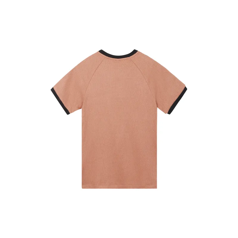 Adidas Originals Raglan Sleeve T Shirt Women's Clay Strata-1