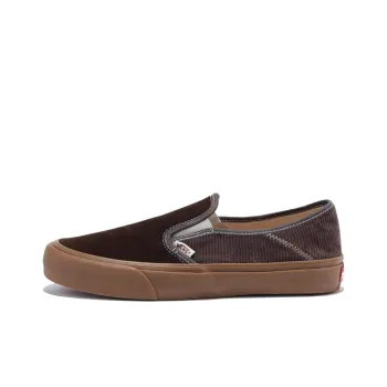 Vans Slip on Wear Resistant Low Top Skateboard Shoes Unisex Brown