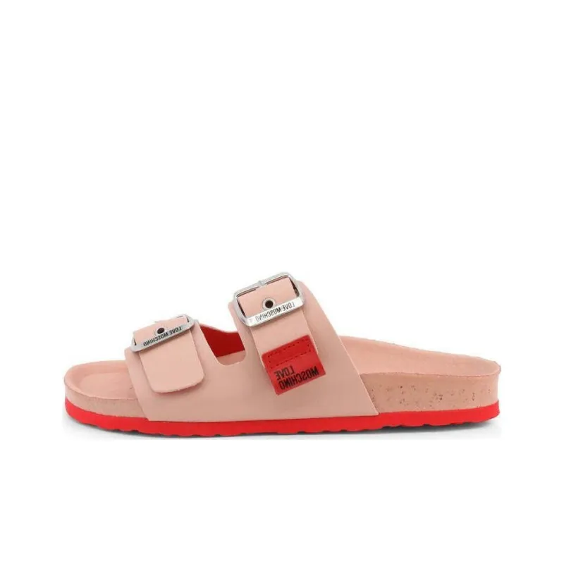 LOVE MOSCHINO Rubber Sole Slide Slippers Women's Pink-0