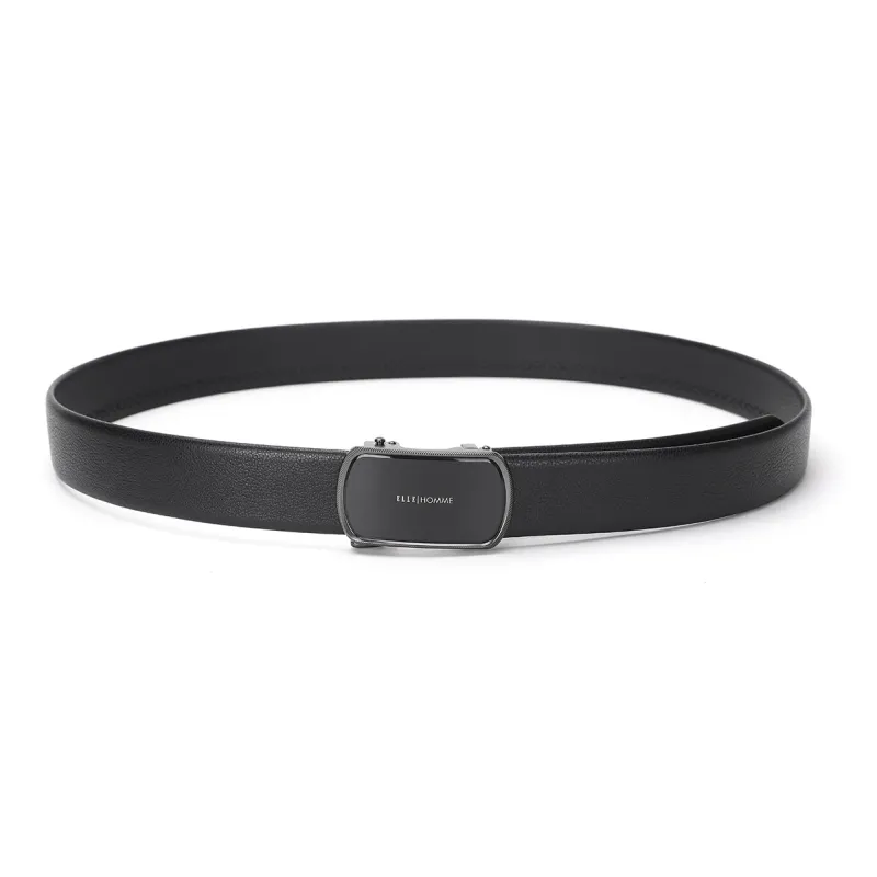 ELLE HOMME Automatic Buckle Cow Leather Belts Men's Width 3.55cm-3
