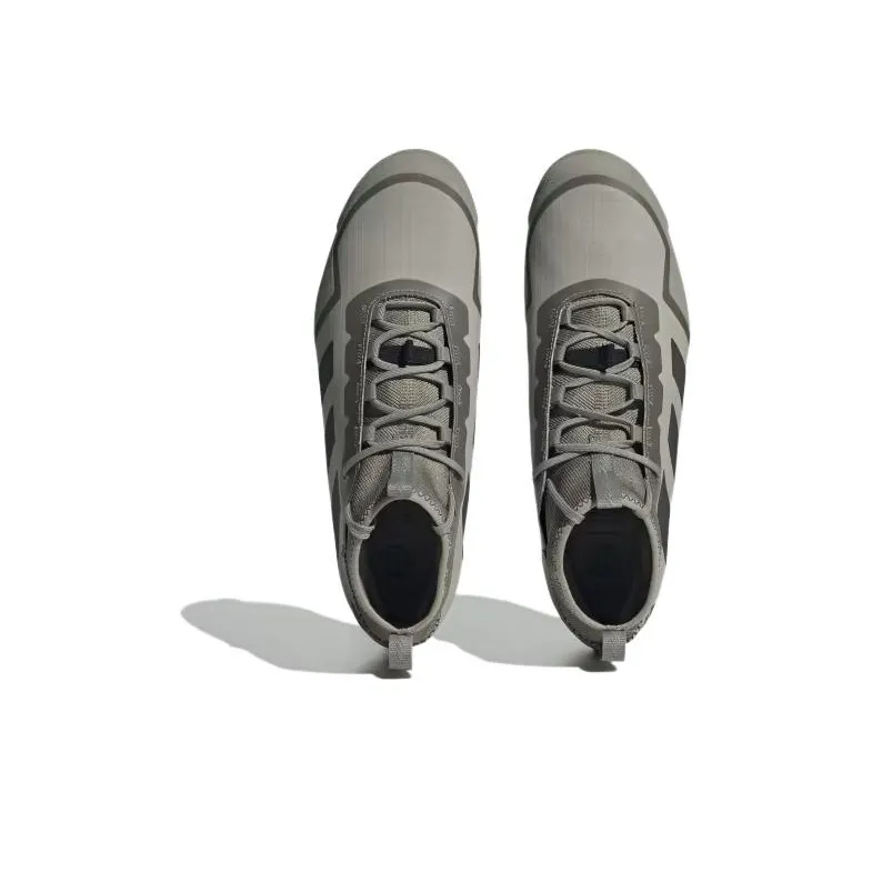 Adidas The Gravel Anti Slip Wear Resistant High Top Cycling Shoes Unisex Gray Green-4