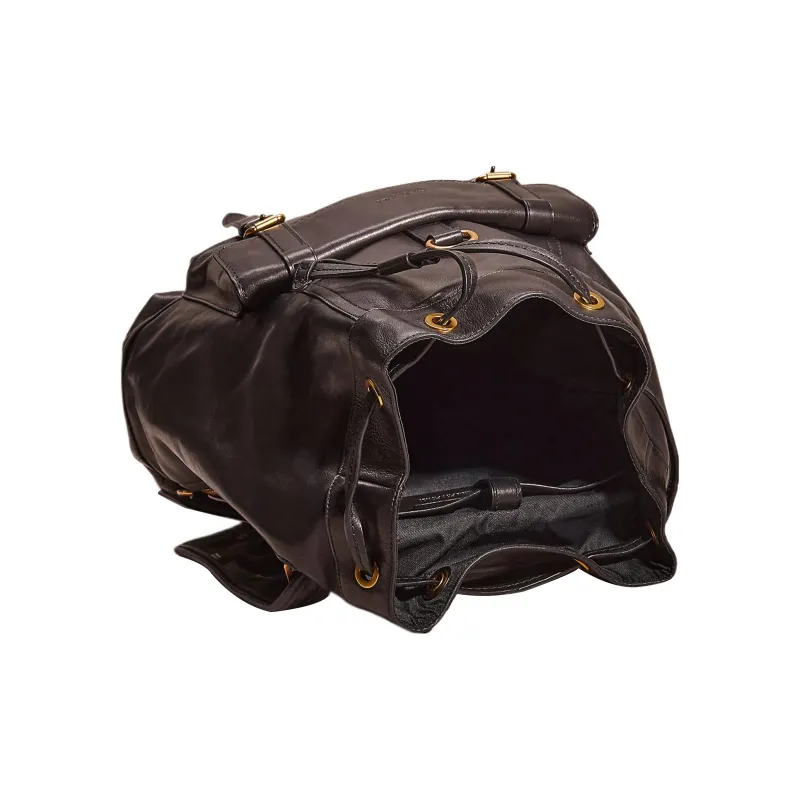 COACH Bleecker Calfskin Backpack Large Size Men's Black-2