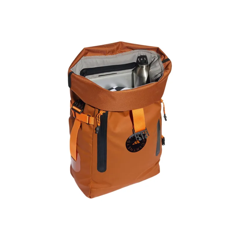 Adidas Stella McCartney Collaboration Polyurethane Backpack Women's Brown, Red, Orange, Yellow, Black-3