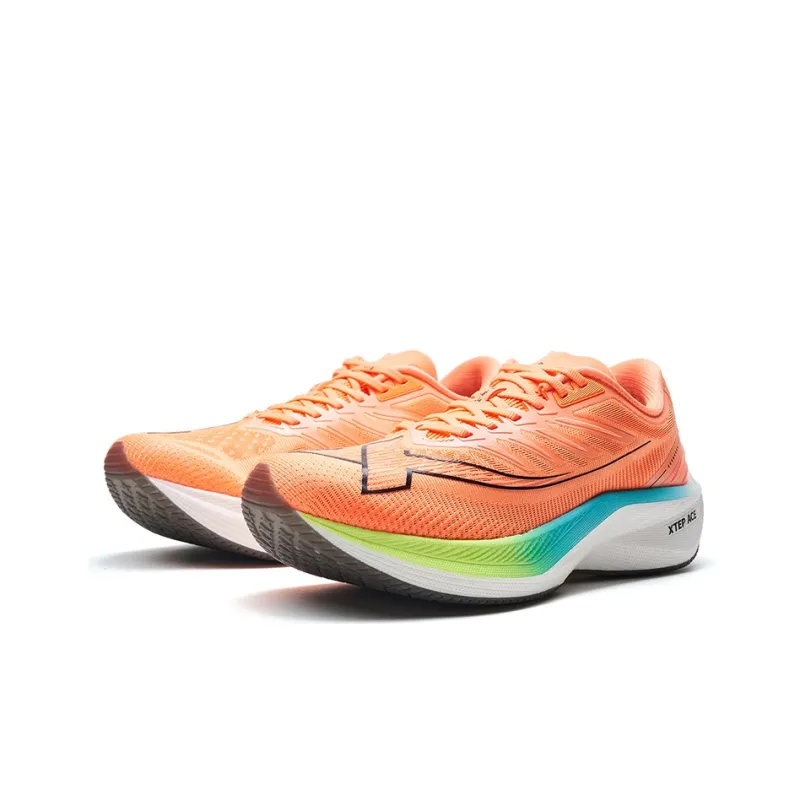 XTEP Integrated Molding Generation 1 Cushioning Wear-Resistant Low-Top Running Shoes Men's Fluorescent Soft Orange-2