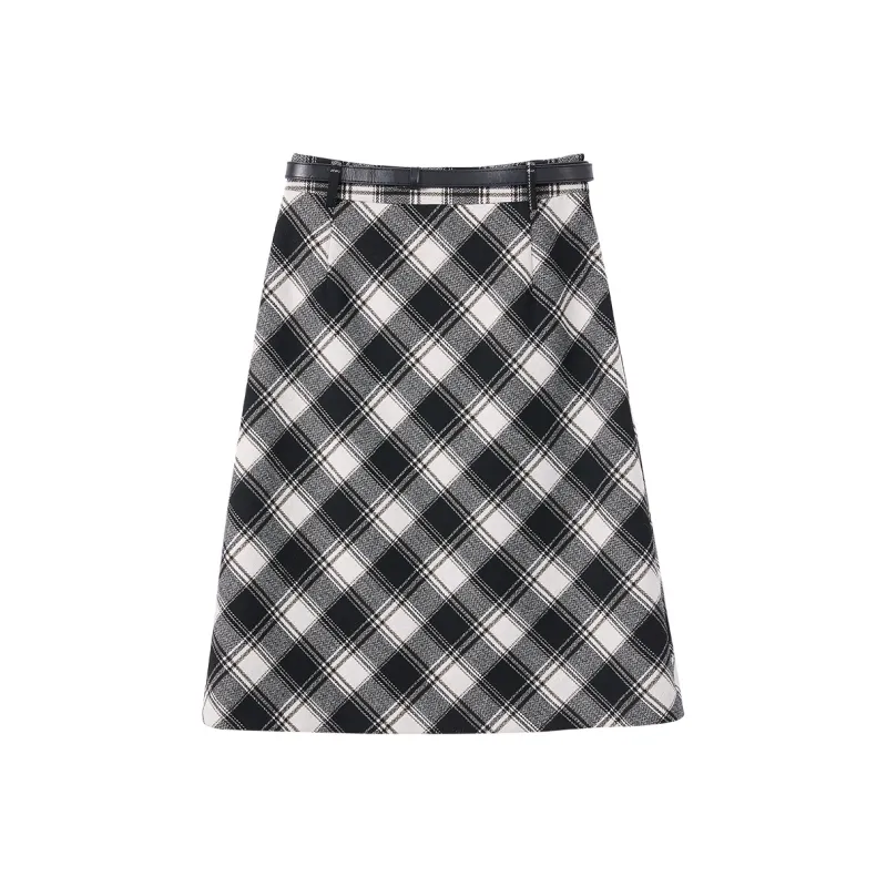 XIANGYING Casual Long Skirts Women's Black-1