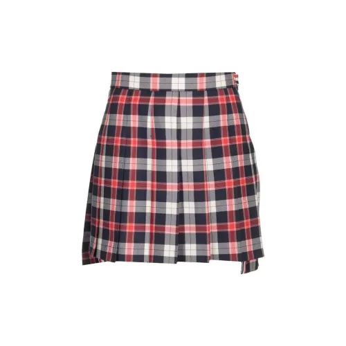 THOM BROWNE Checkered Pleated Mini Skirt