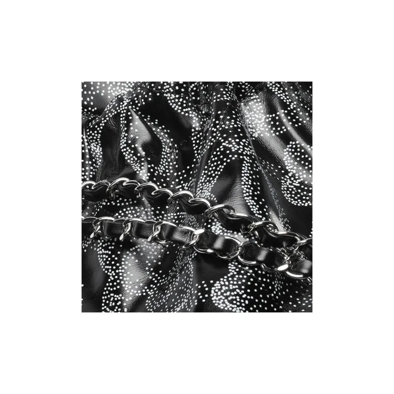CHANEL Calfskin Bucket Bag, Shoulder Bag, Crossbody Bag, Handbag Women's Black & White-2