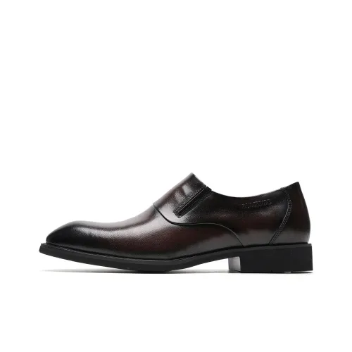 TRUMPPIPE Dress Shoes Men Low-Top Brown